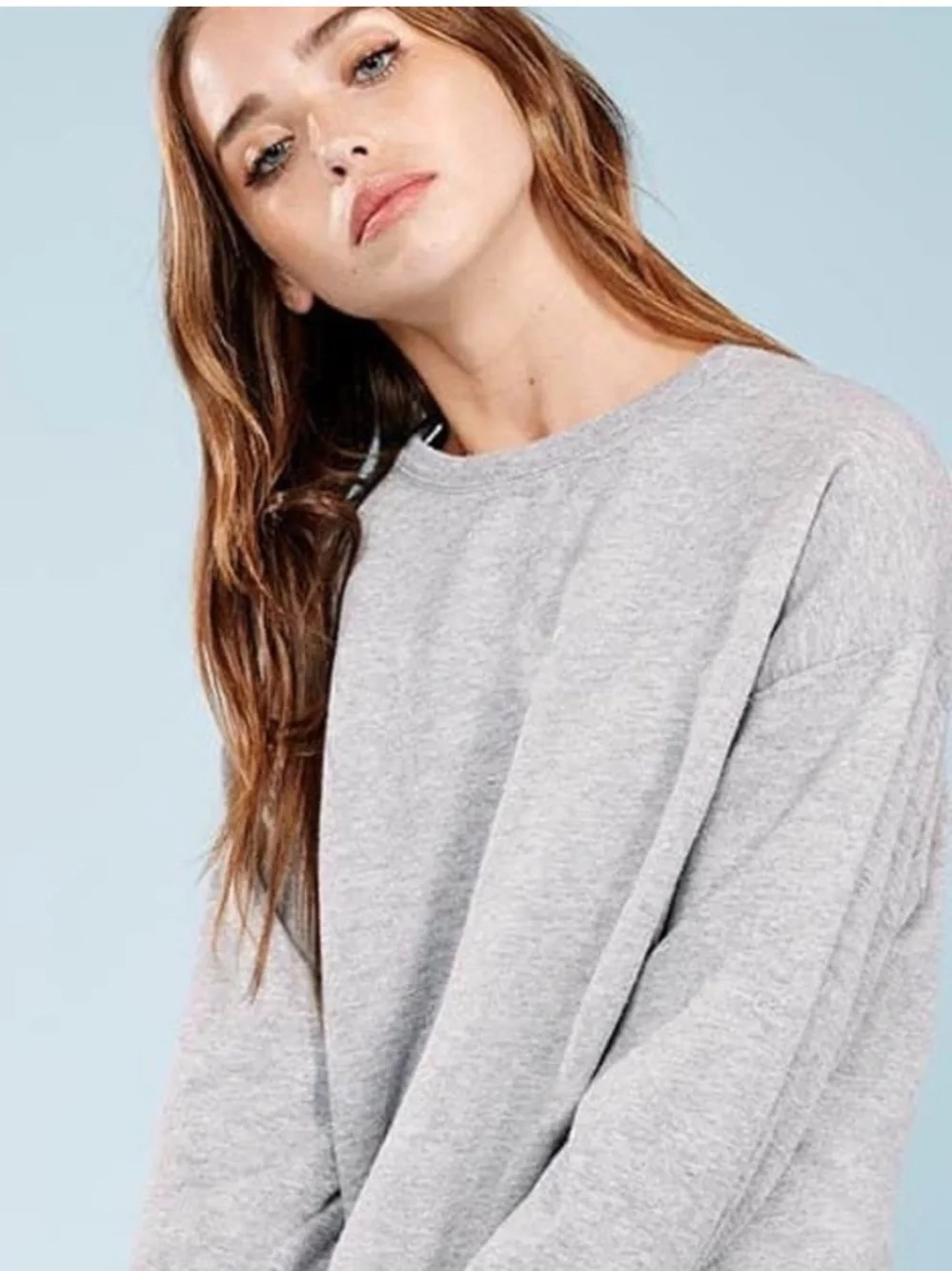 Reformation Repurposed Vintage Crew Sweatshirt Grey Lightweight - Picture 10 of 10